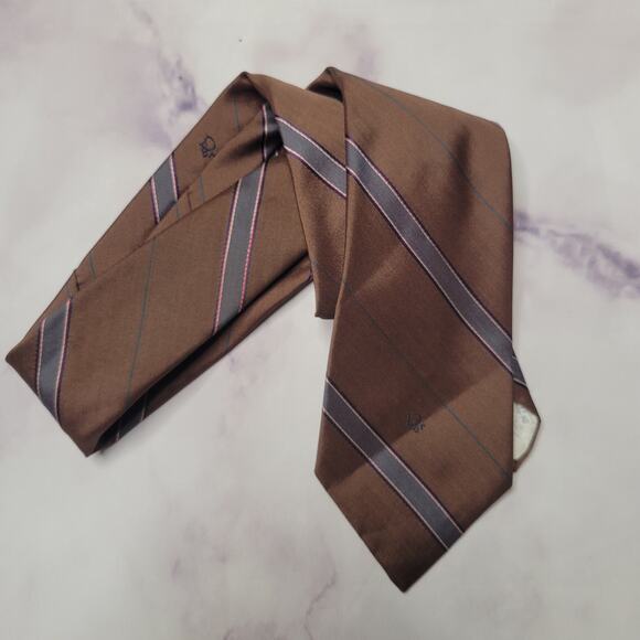 Christian Dior Striped Men's Neck Tie - Picture 1 of 3